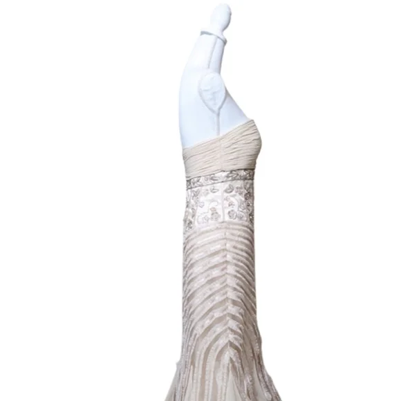 SUE WONG Beaded & Ruched Strapless Mermaid Gown for Special Occasions/Weddings Wedding SUE WONG Beaded & Ruched Strapless Mermaid Gown for Special Occasions/Weddings Wedding